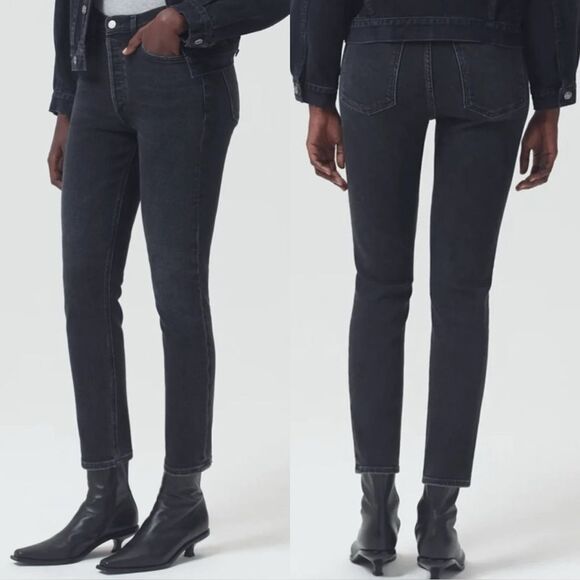 Agolde Denim - NWOT Agolde Nico High Rise Slim Fit Black Jeans Size 25